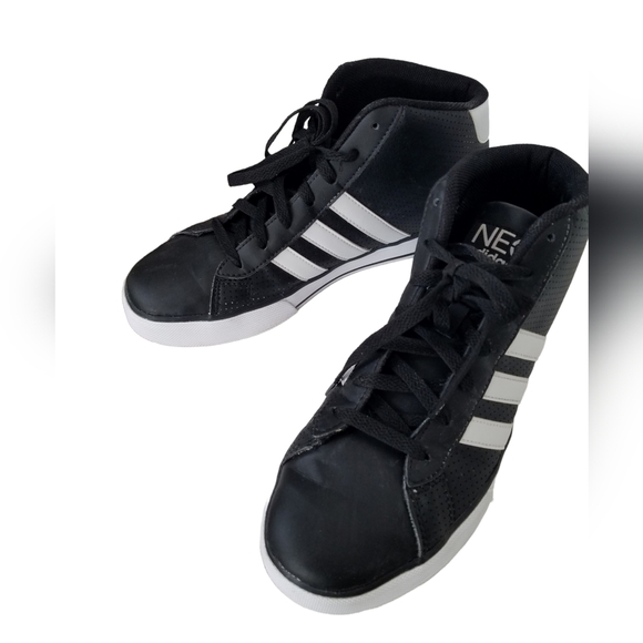 adidas Neo Label Orthololite Black Hi Top Sneakers  Size 9 - Picture 1 of 9